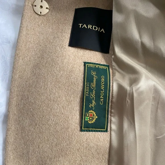 Capolavoro Loro Piana fabric Women'sVIGIN WOOL COAT CAMEL SZ -IT44 8US - Picture 6 of 12